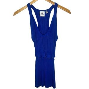 H&M Studio S/S 2020 Royal Blue Sweater Tank Top with Buttons Size XS